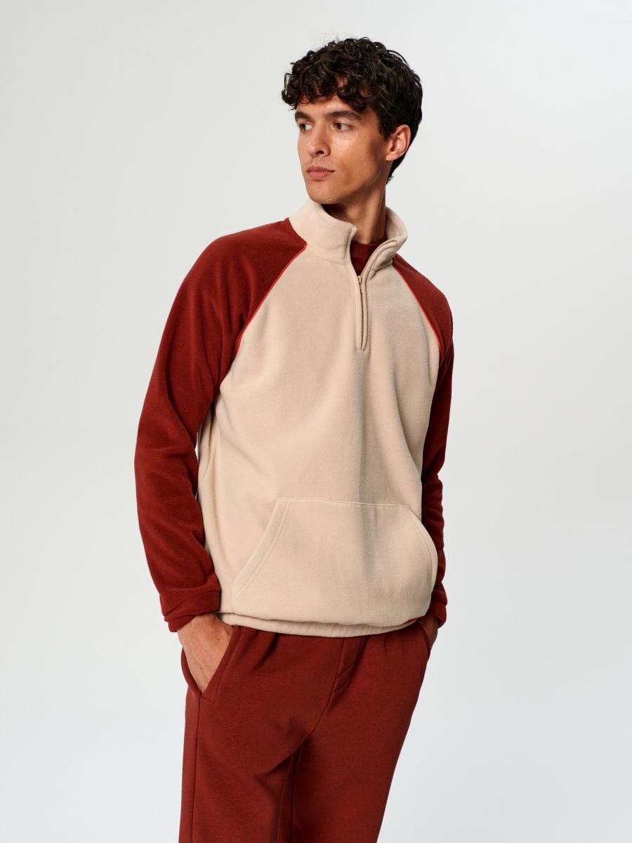 Bluza ze stójką Kolor kremowy  1741O-12X