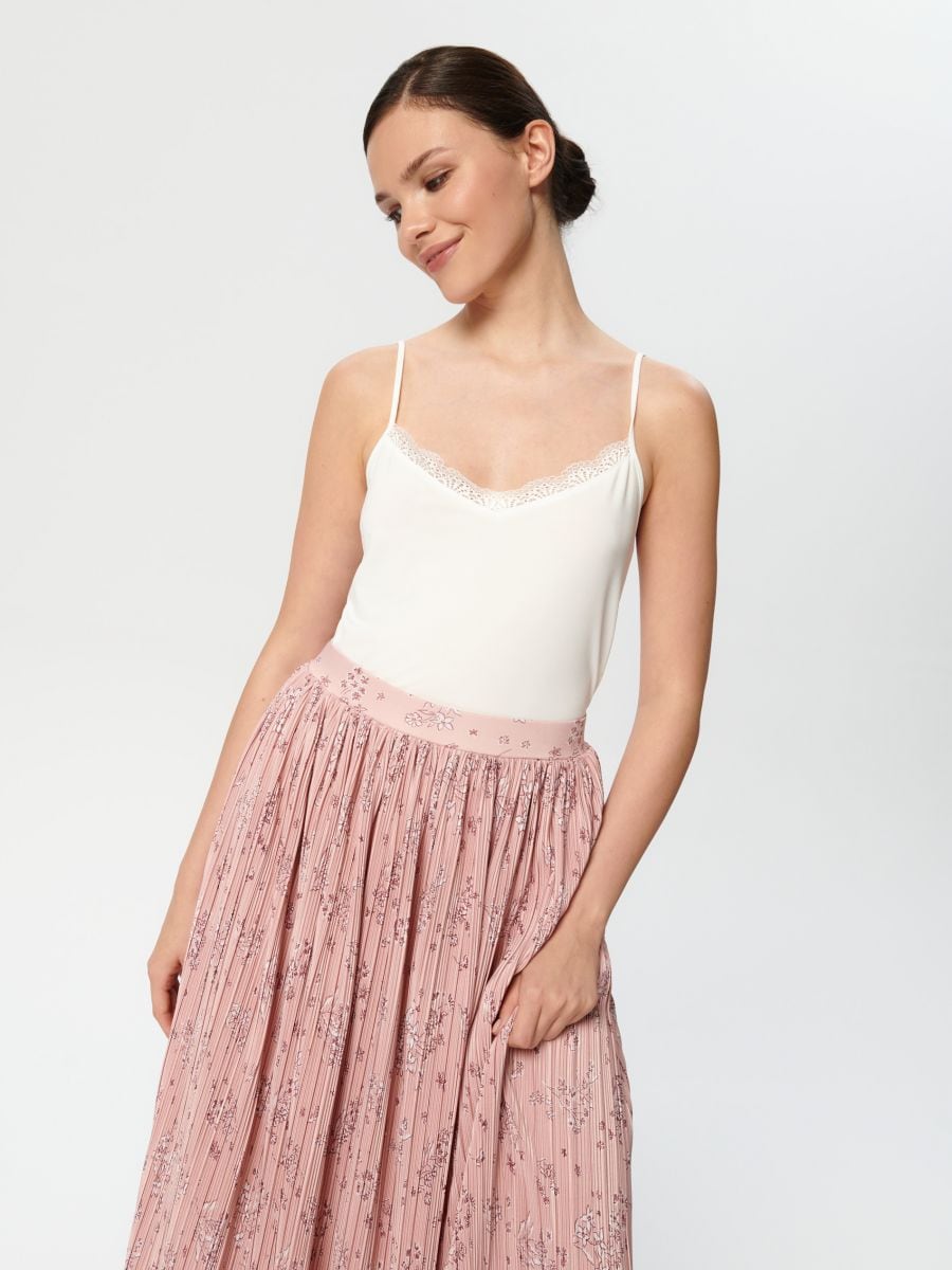 Spódnica midi plisowana Kolor różowy  4112F-39X