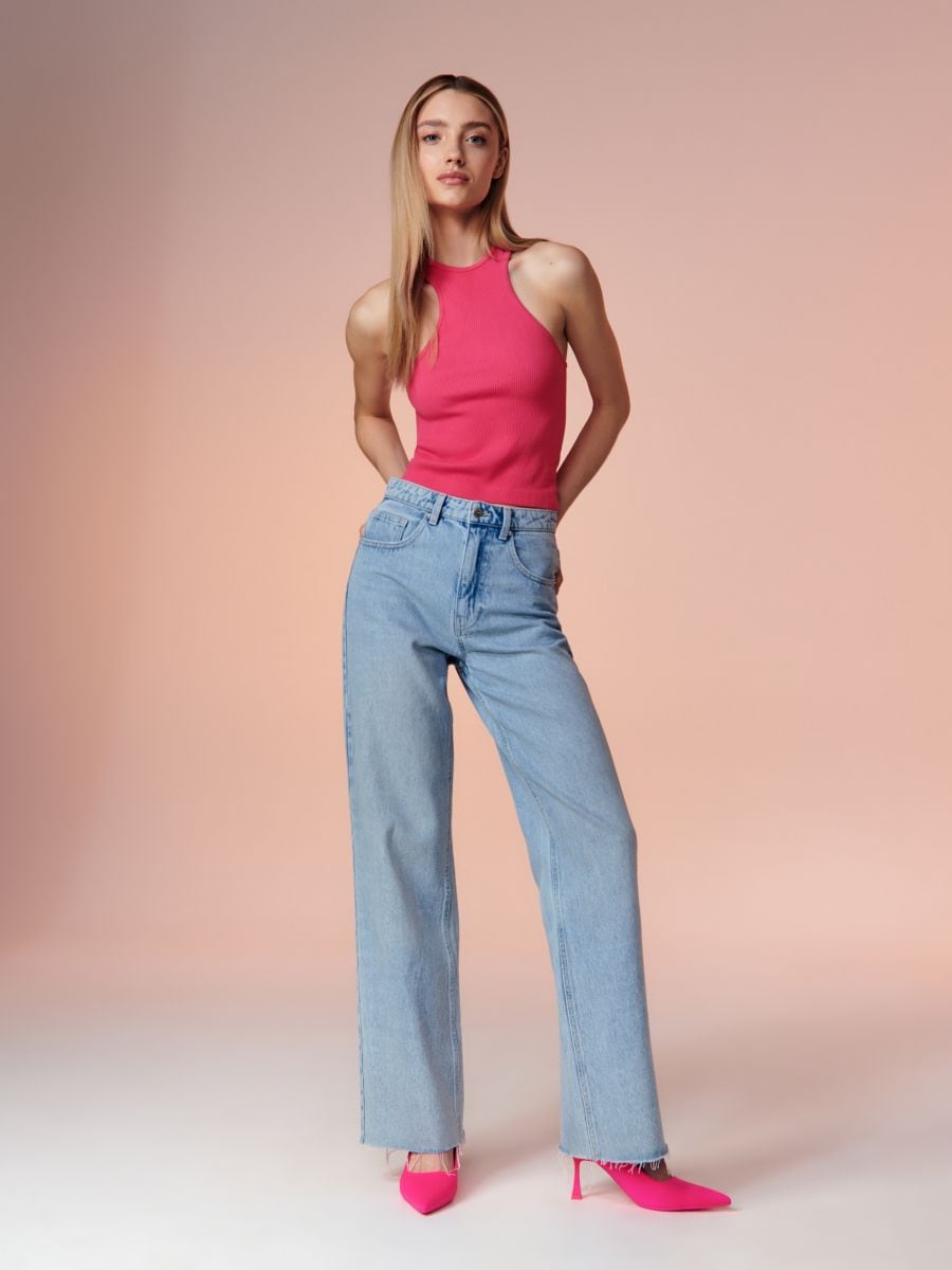 Top w prążki Kolor różowy  4032F-42X