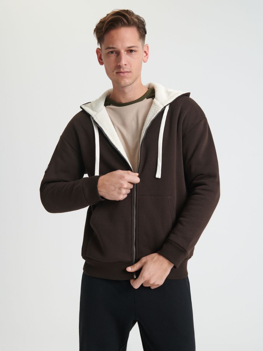 Bluza z kapturem Kolor brązowy  2313O-89X