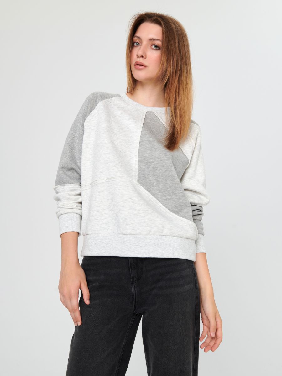 Bluza ze wzorem Kolor szary  6344J-09M