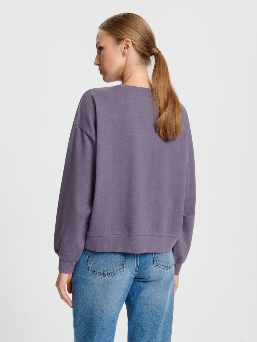 Bluza z nadrukiem Kolor fioletowy  7695X-44X