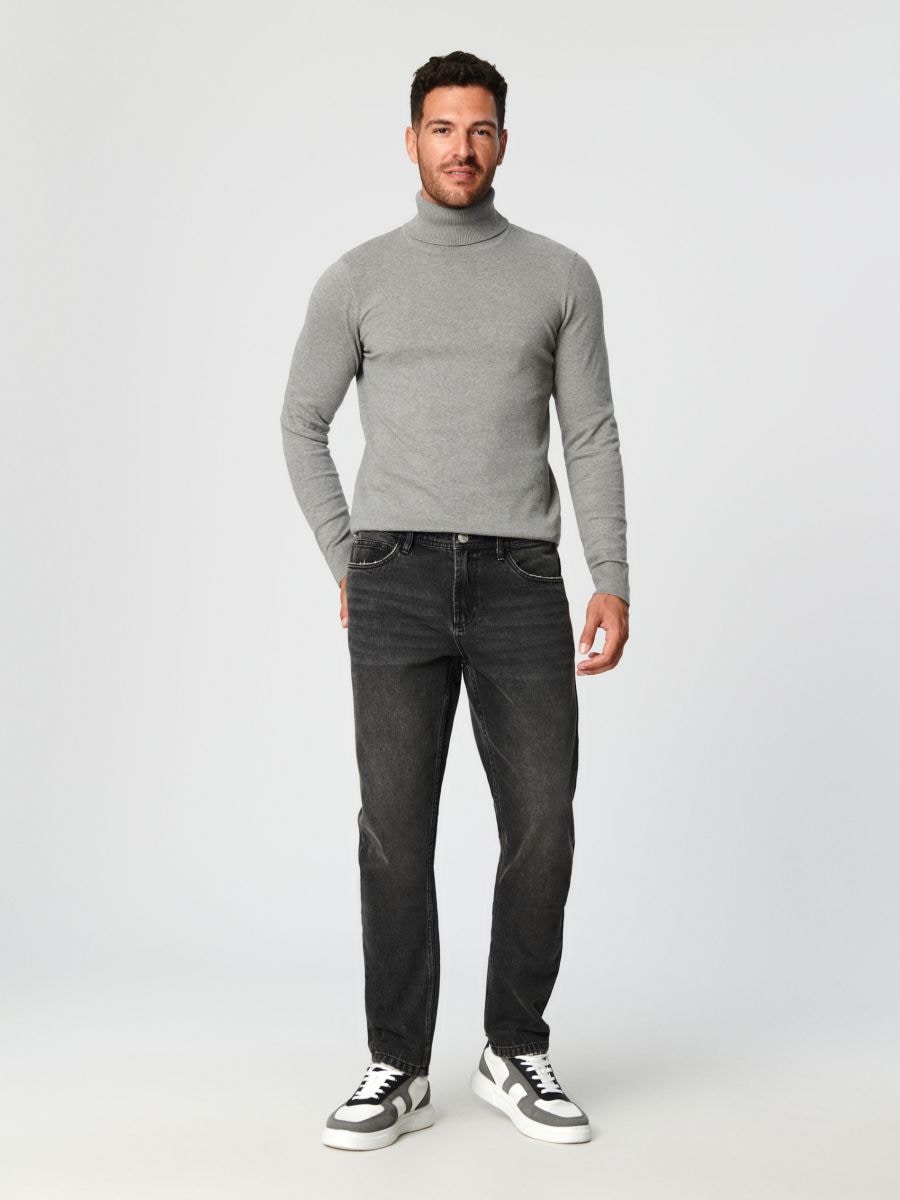 Sweter z golfem Kolor szary  0472A-09M