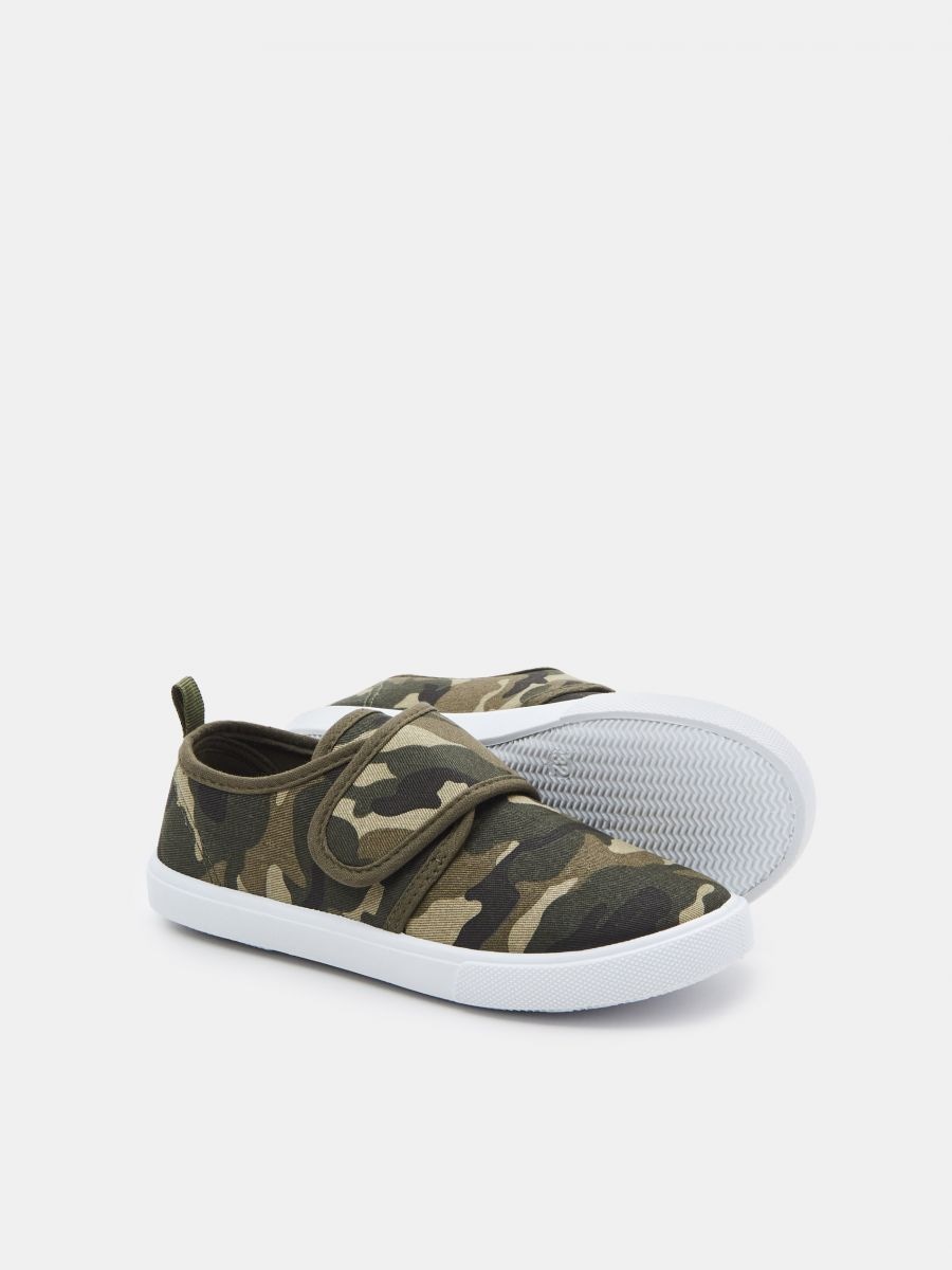 Tenisówki Kolor khaki  0876J-87X