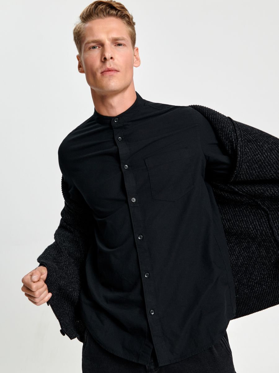 Koszula oxford regular fit Kolor czarny  1924O-99X