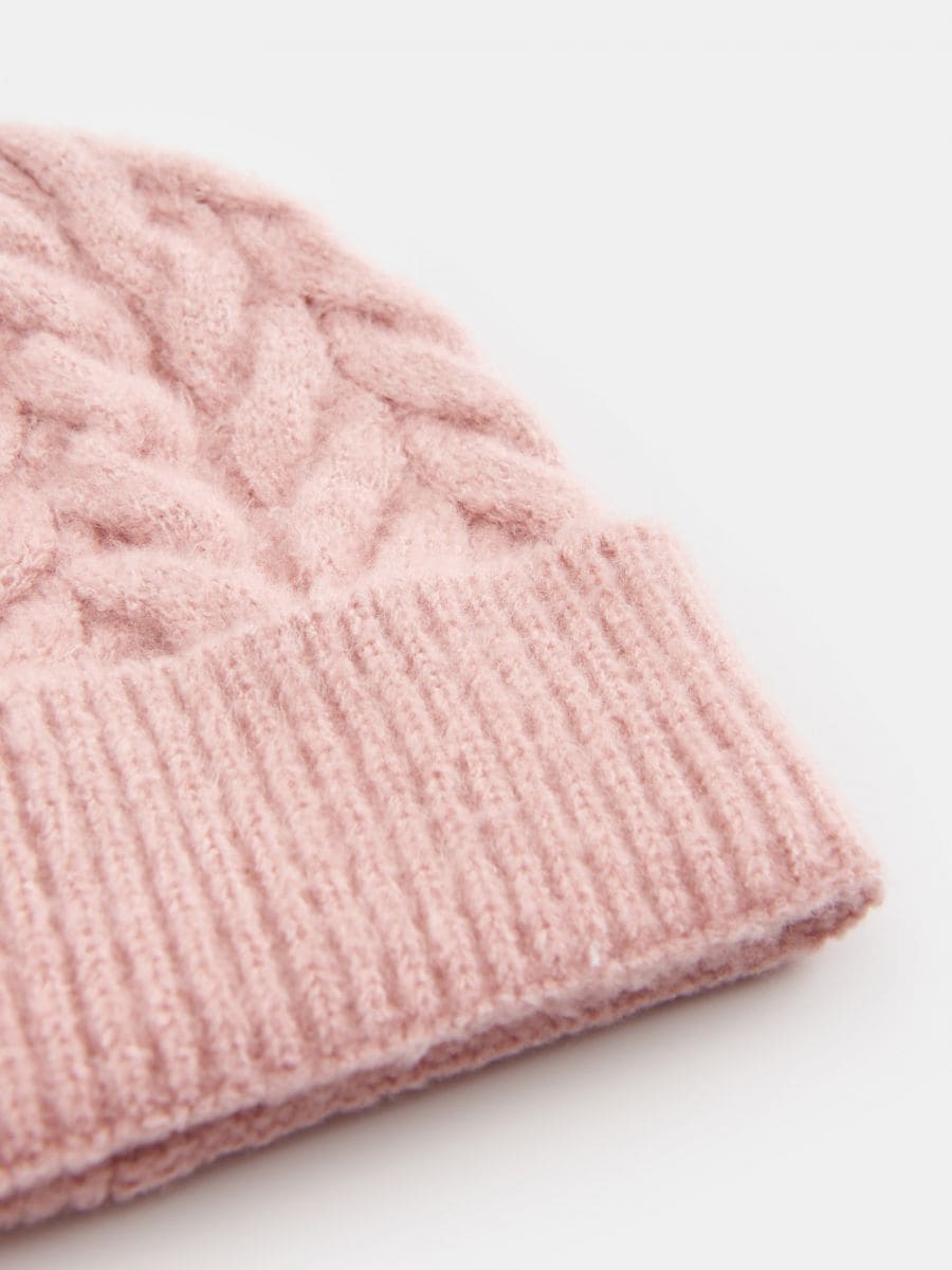 Czapka beanie Kolor różowy  1354X-03X