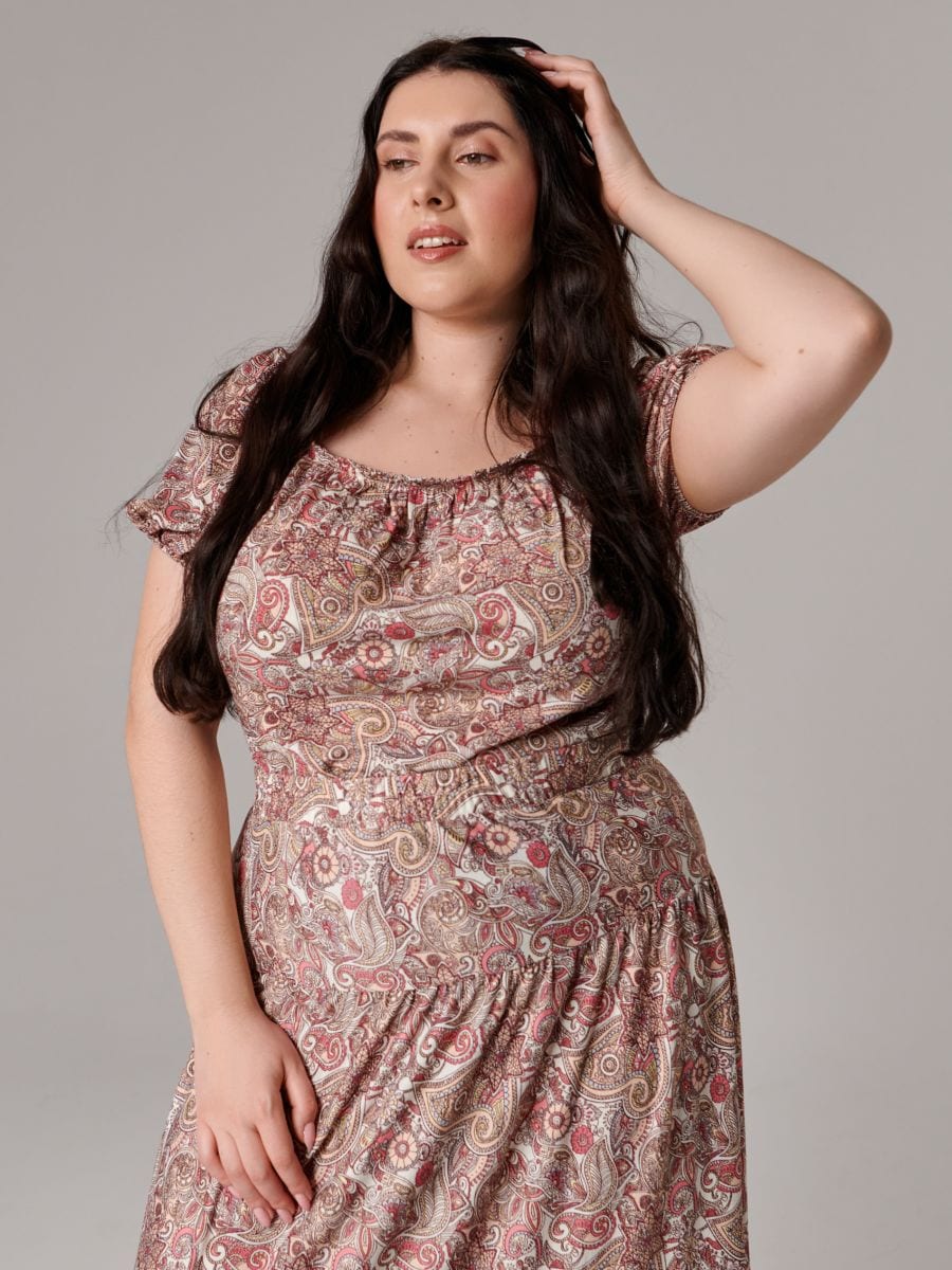 Spódnica maxi ze wzorem paisley Kolor wielobarwny  6233T-MLC