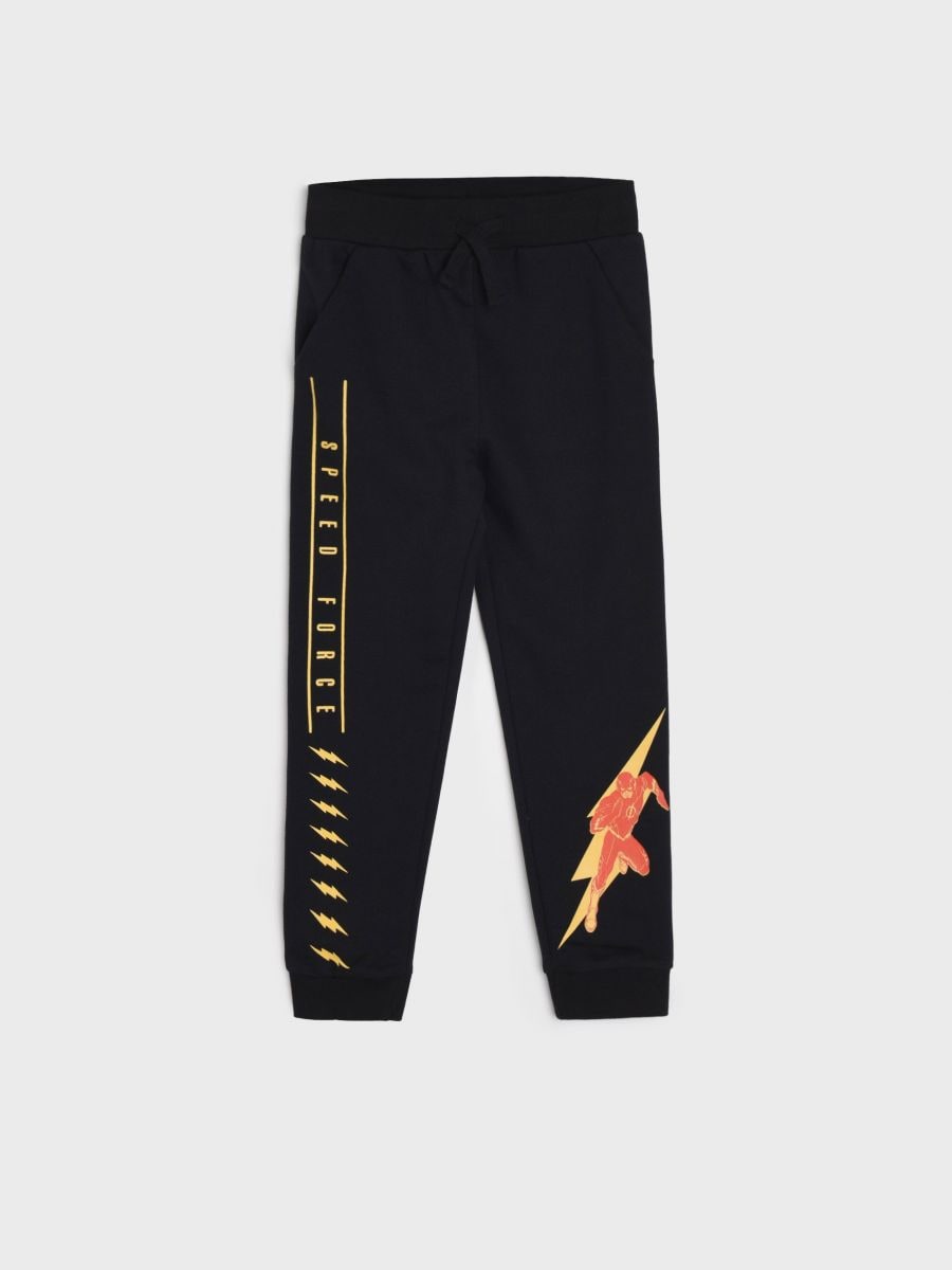 Spodnie dresowe jogger Flash Kolor czarny  9816L-99X