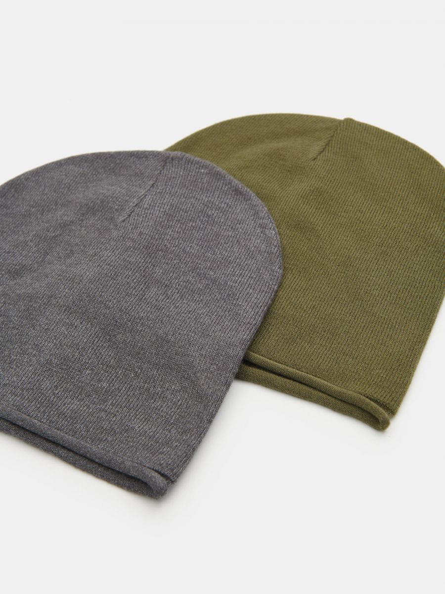 Czapki 2 pack Kolor khaki  4325A-87X