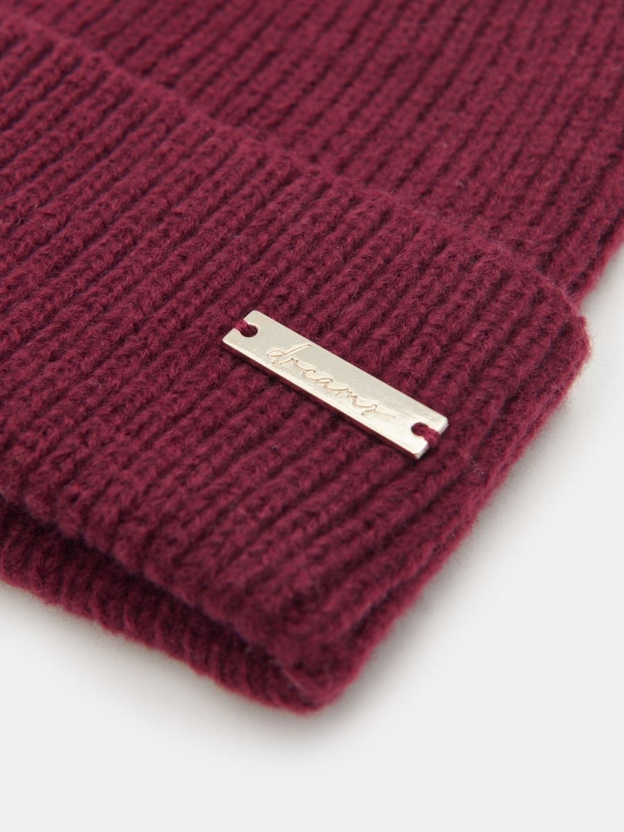 Czapka beanie Kolor czerwony  8684F-83X