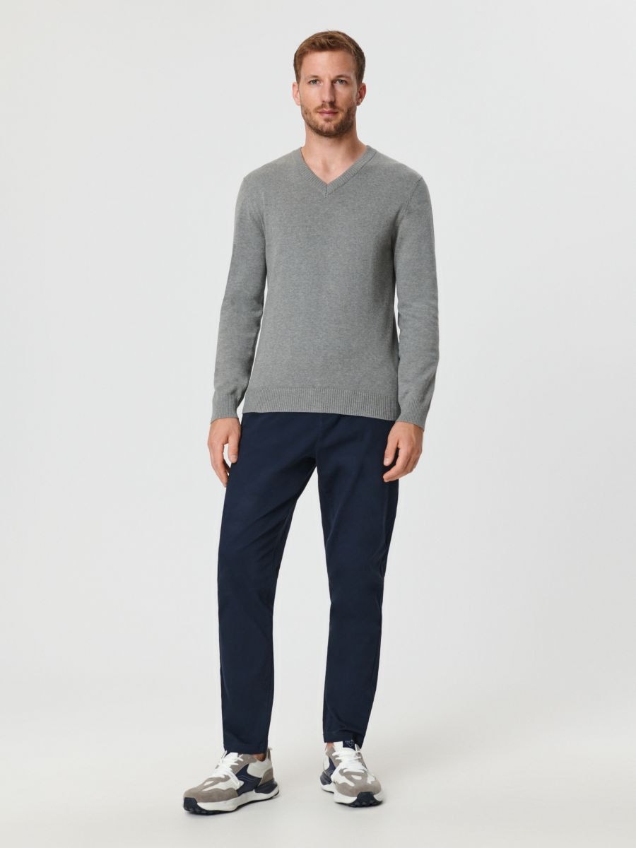 Sweter bawełniany Kolor szary  0495A-09M