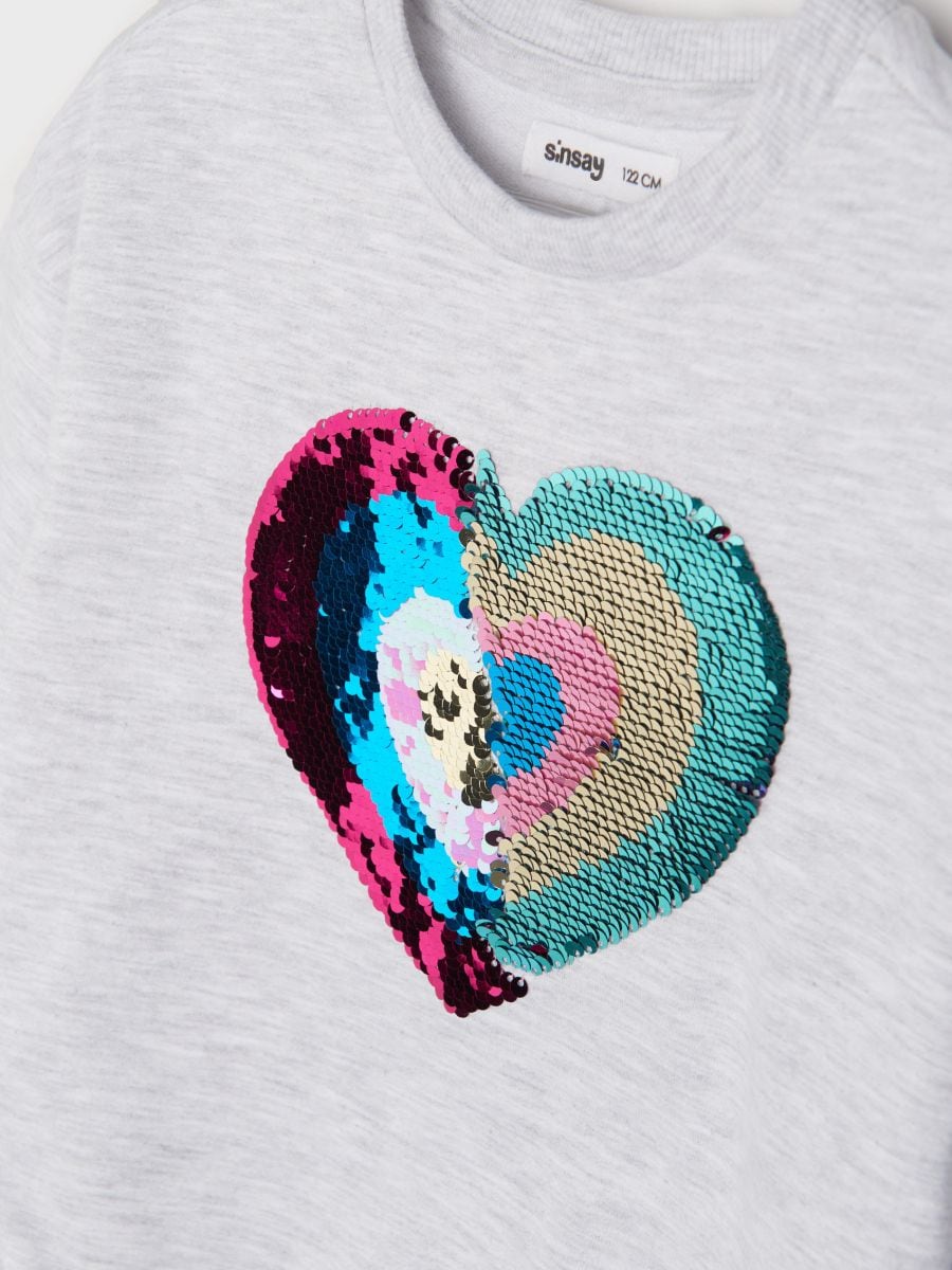 Bluza z cekinami Kolor szary  XY366-09M