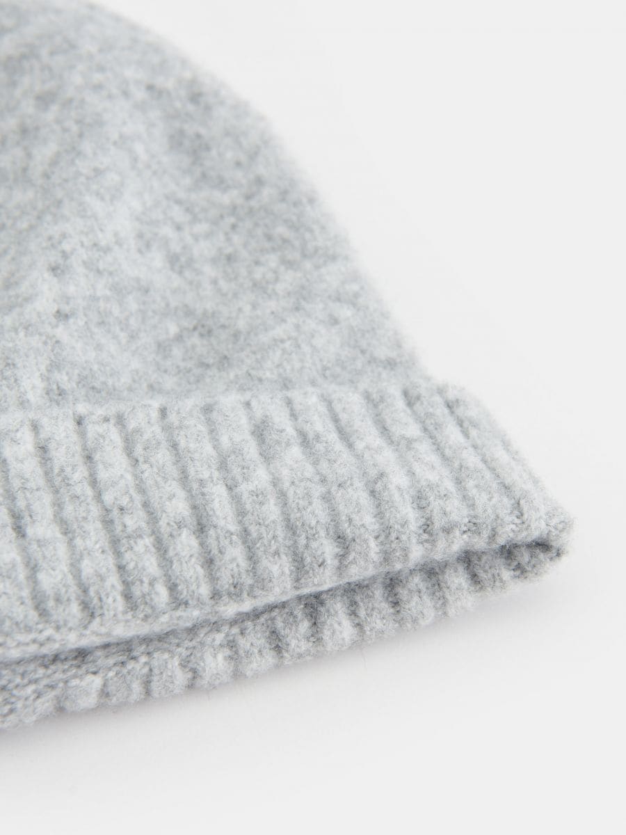 Czapka beanie Kolor szary  8687F-09M