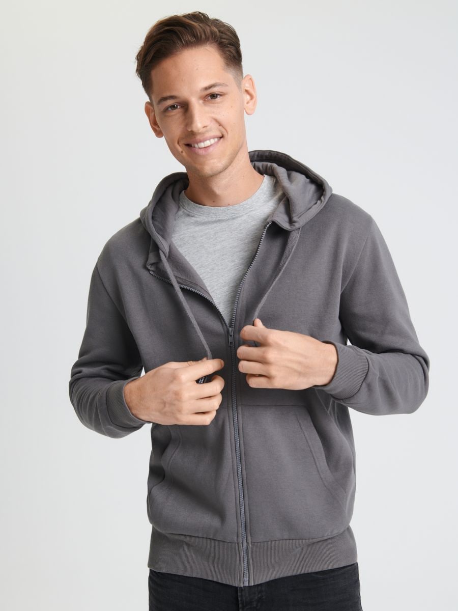 Bluza rozpinana basic Kolor szary  6979D-09X