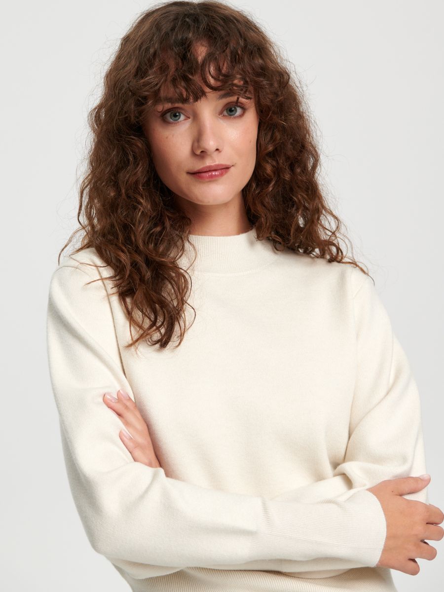 Sweter Kolor kremowy  7391J-02X