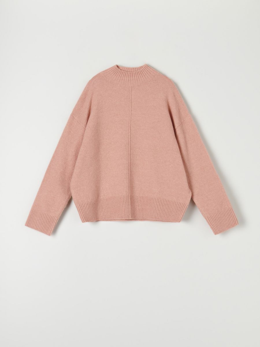 Sweter ze stójką Kolor różowy  3366X-03X