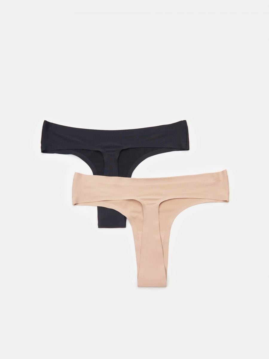 Majtki bezszwowe 2 pack Kolor kremowy  5858U-02X