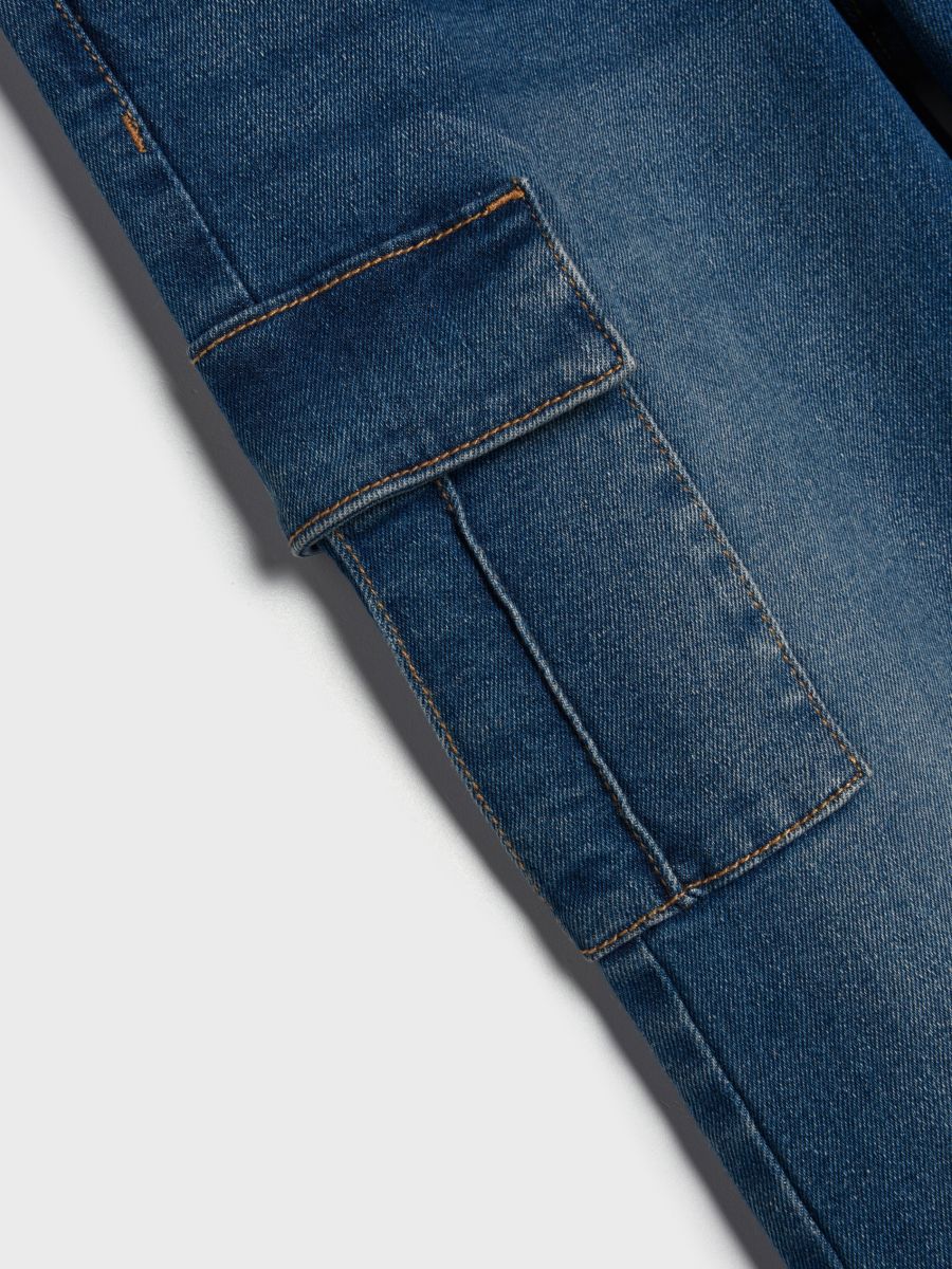 Jeansy jogger cargo Kolor Inny  4088R-52J
