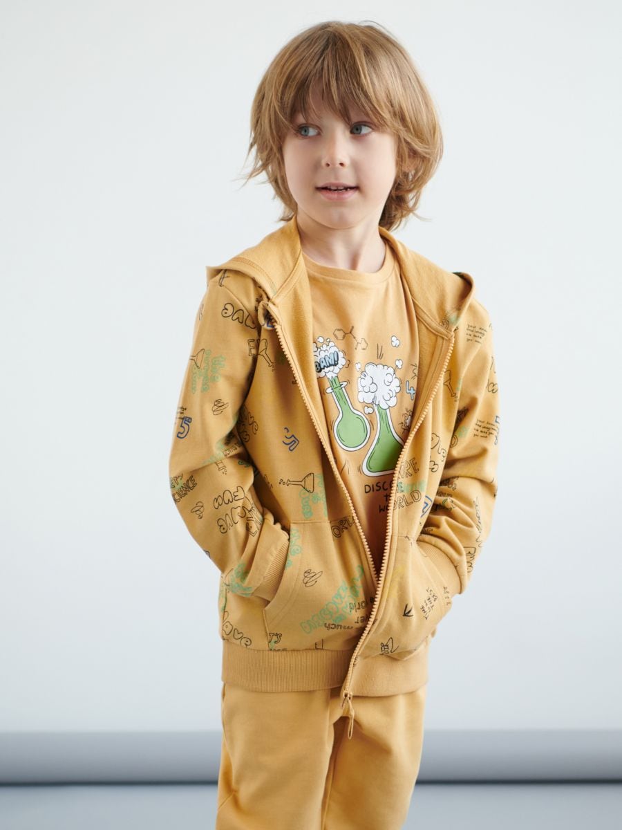 Bluza rozpinana Kolor żółty  2436O-17X