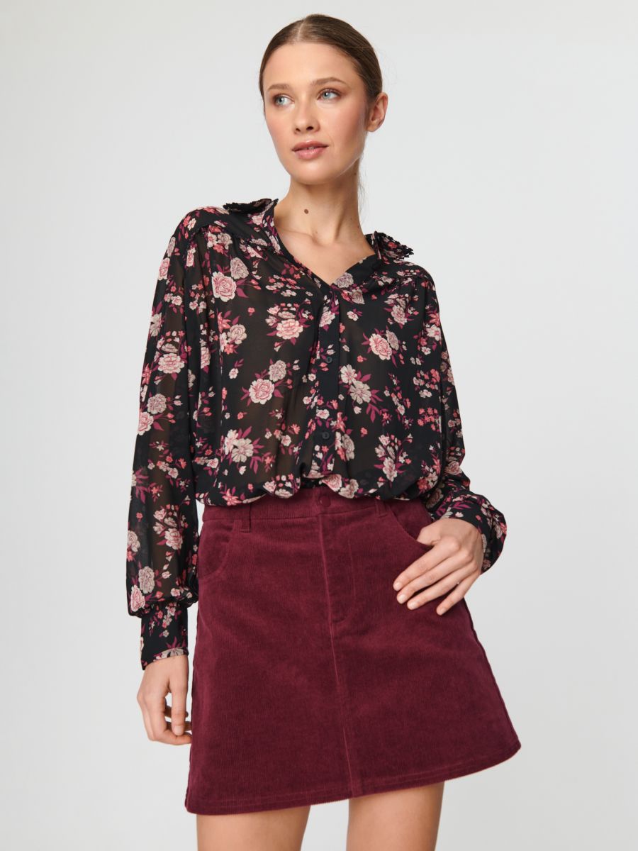 Spódnica mini Kolor czerwony  3463X-83X