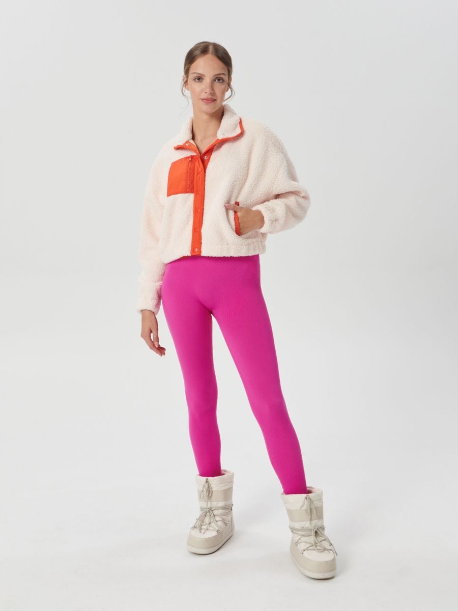 Bluza z polarem Kolor kremowy  3980B-01X