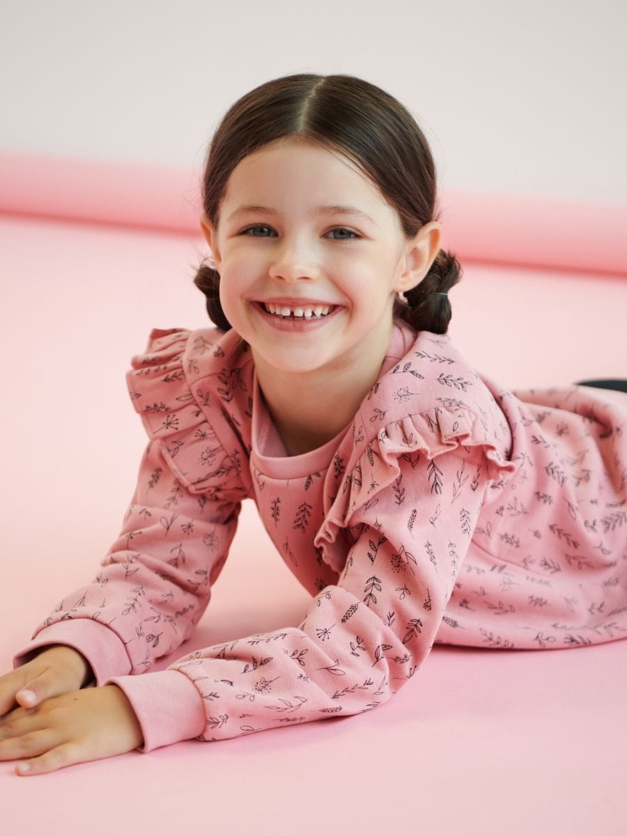 Bluza z falbankami Kolor różowy  8511M-30X