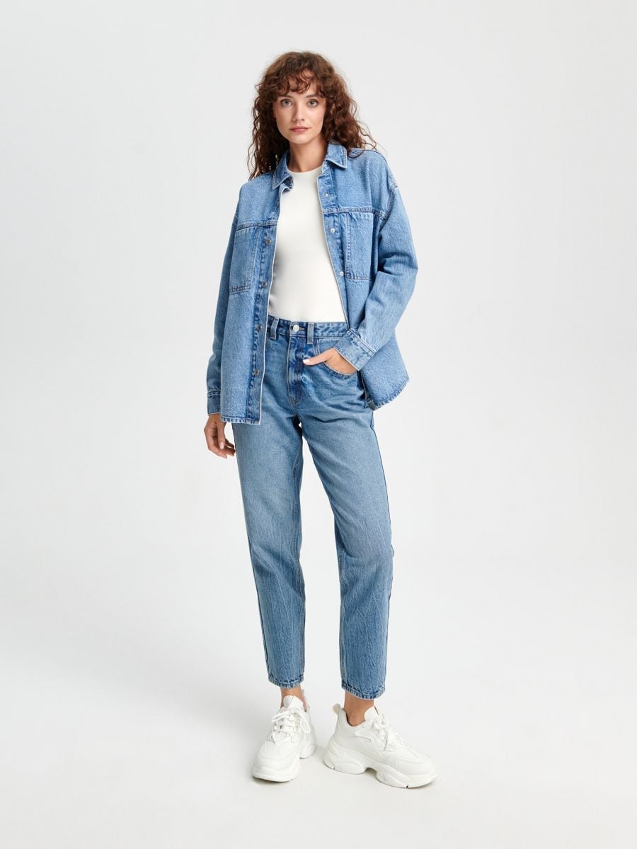 Jeansy boyfriend Kolor niebieski  SD138-55J