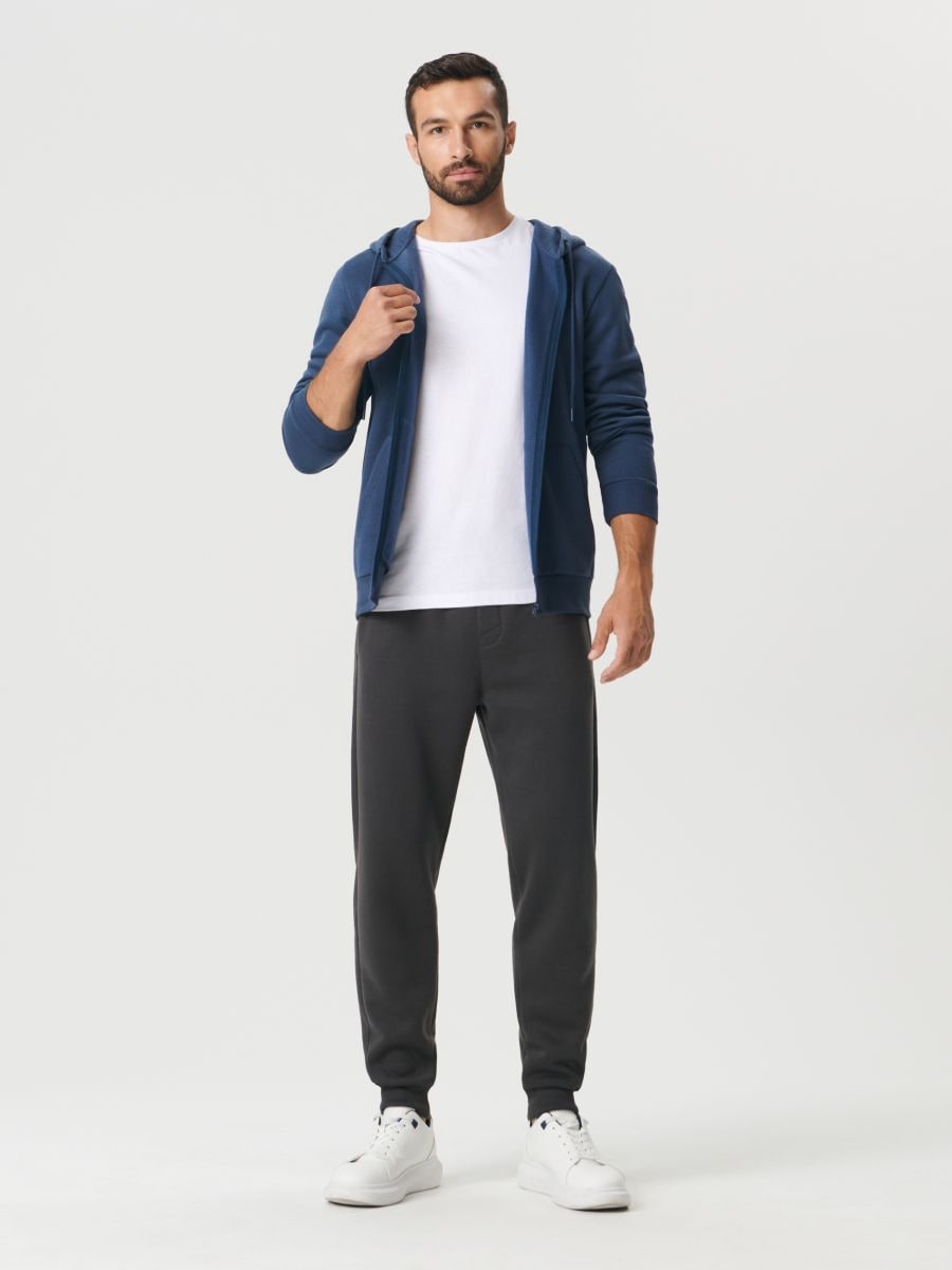 Bluza rozpinana basic Kolor niebieski  1689O-55X