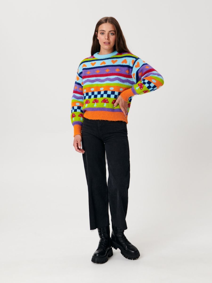 Sweter ze wzorem Kolor wielobarwny  9969A-MLC