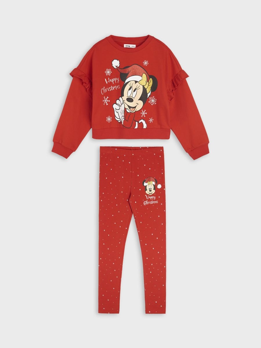 Komplet: bluza i legginsy Myszka Minnie Kolor czerwony  8504Q-33X