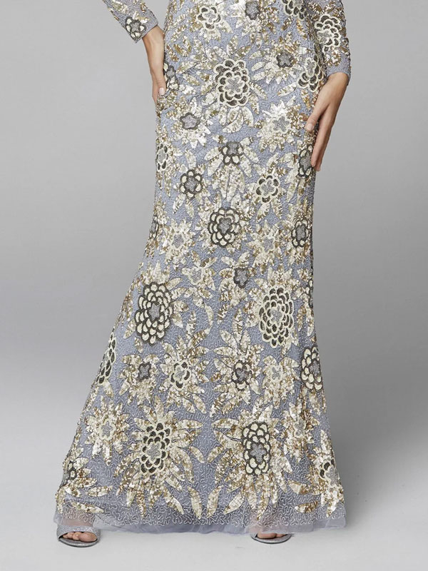 Lace mesh temperament evening dress ladies dress