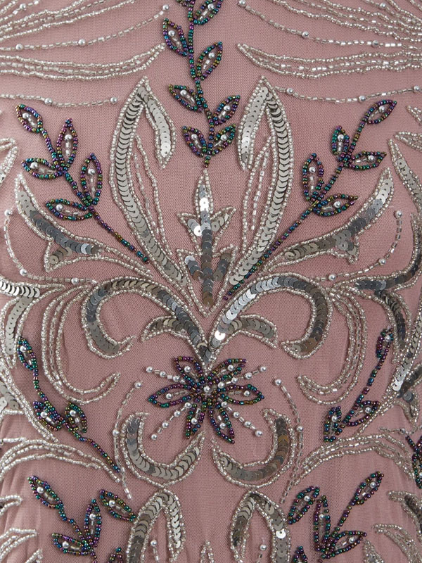 Exquisite and elegant beaded evening dress