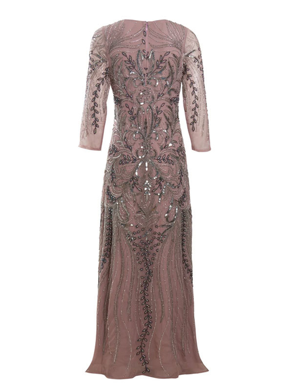 Exquisite and elegant beaded evening dress