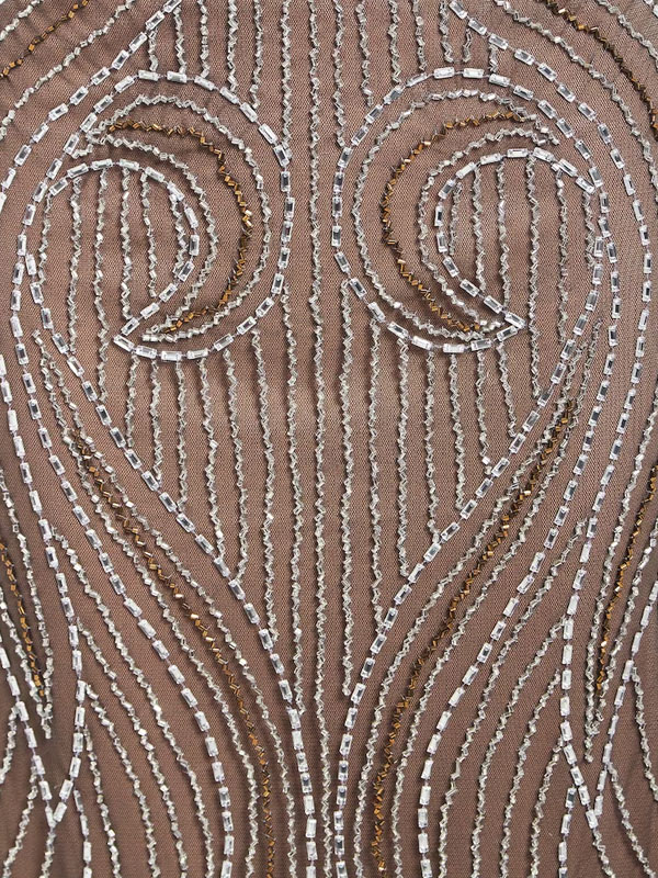 Sleeveless backless 20's Gatsby style evening dress