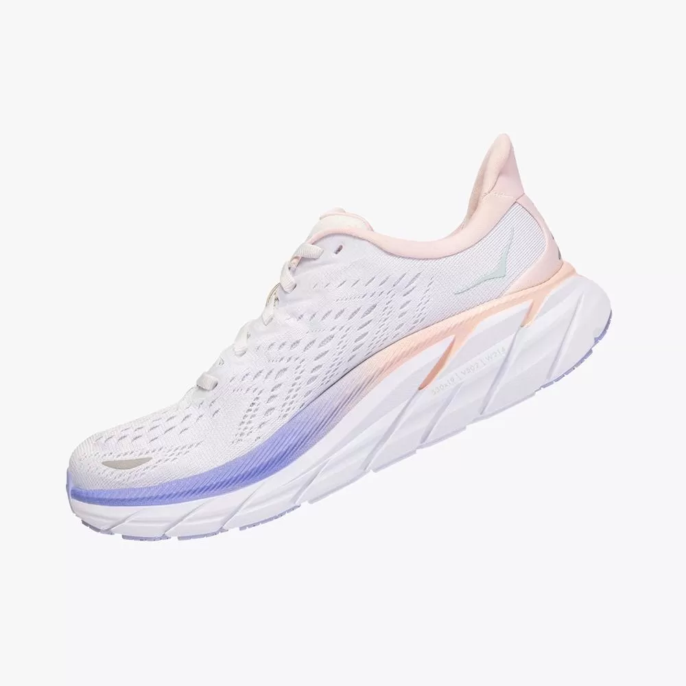 Women's Clifton 8 - Champagne White / Manganese Crystal Pink