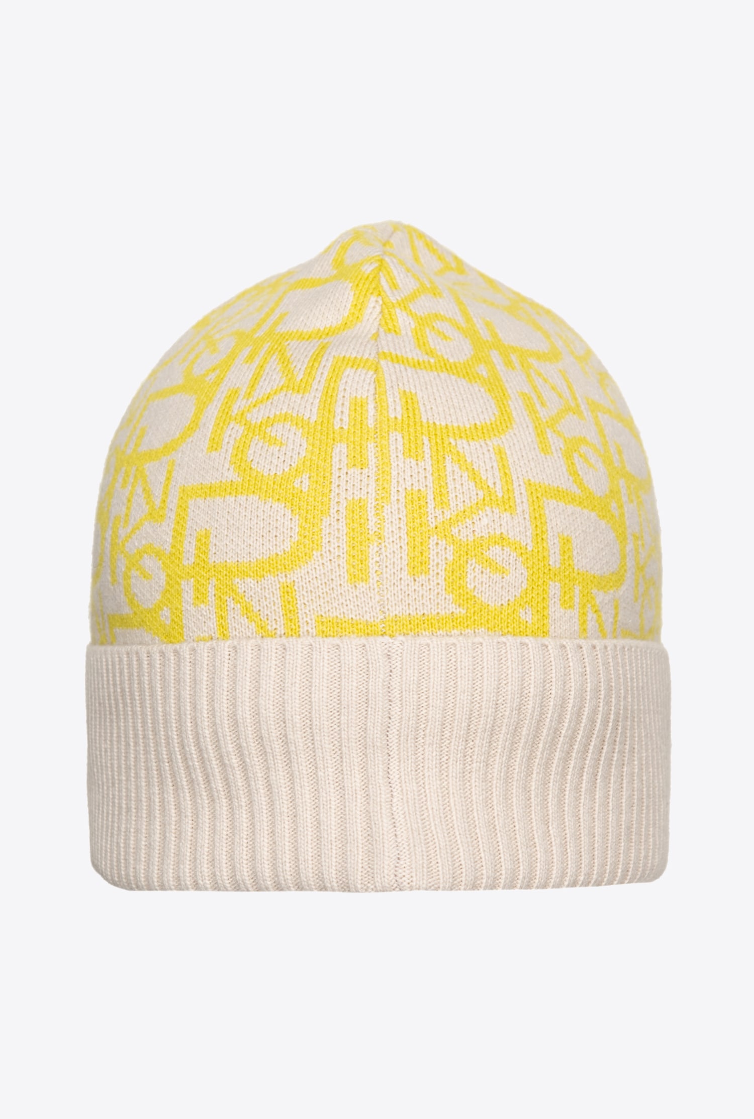 Cashmere jacquard beanie