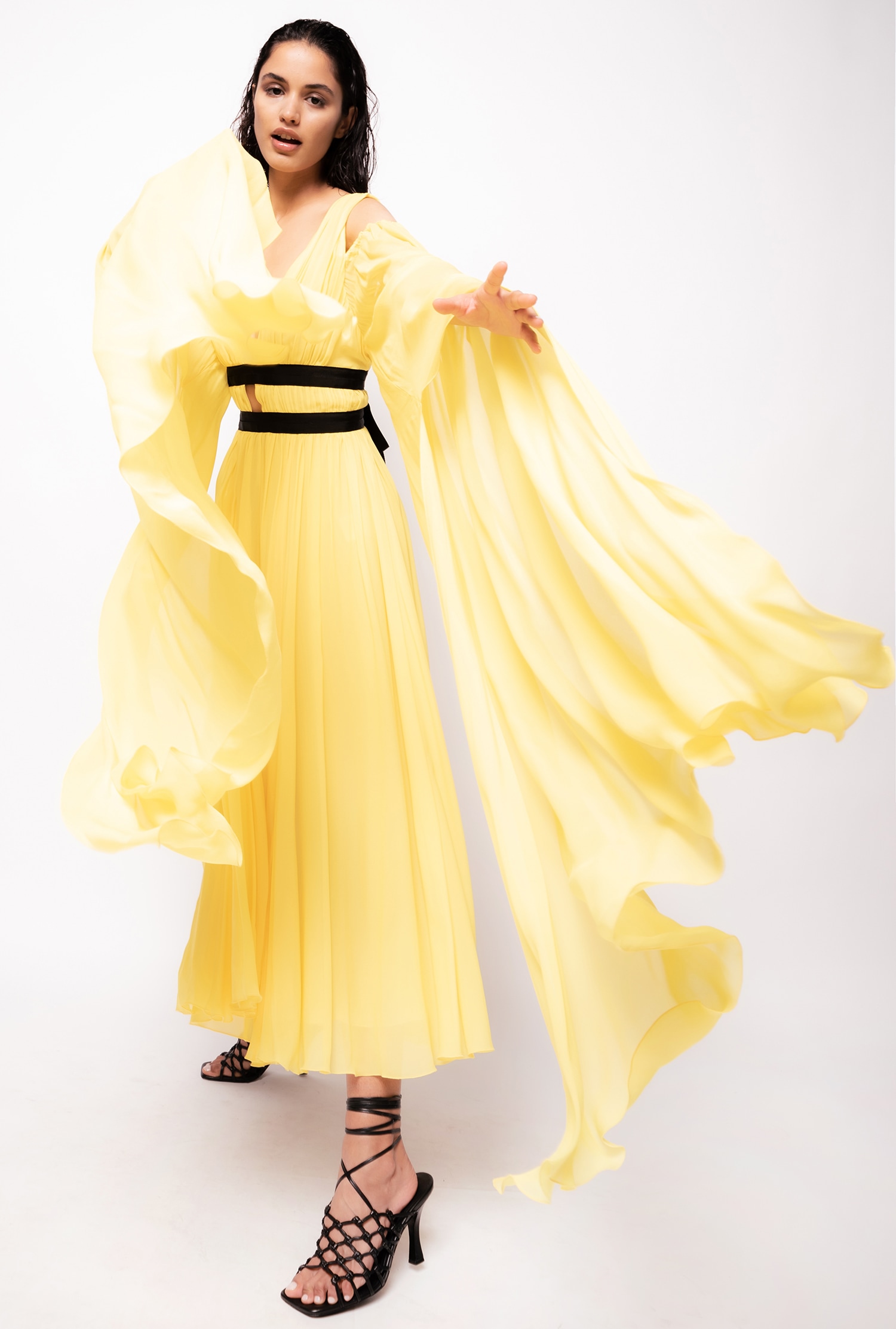 Off-the-shoulder midi dress