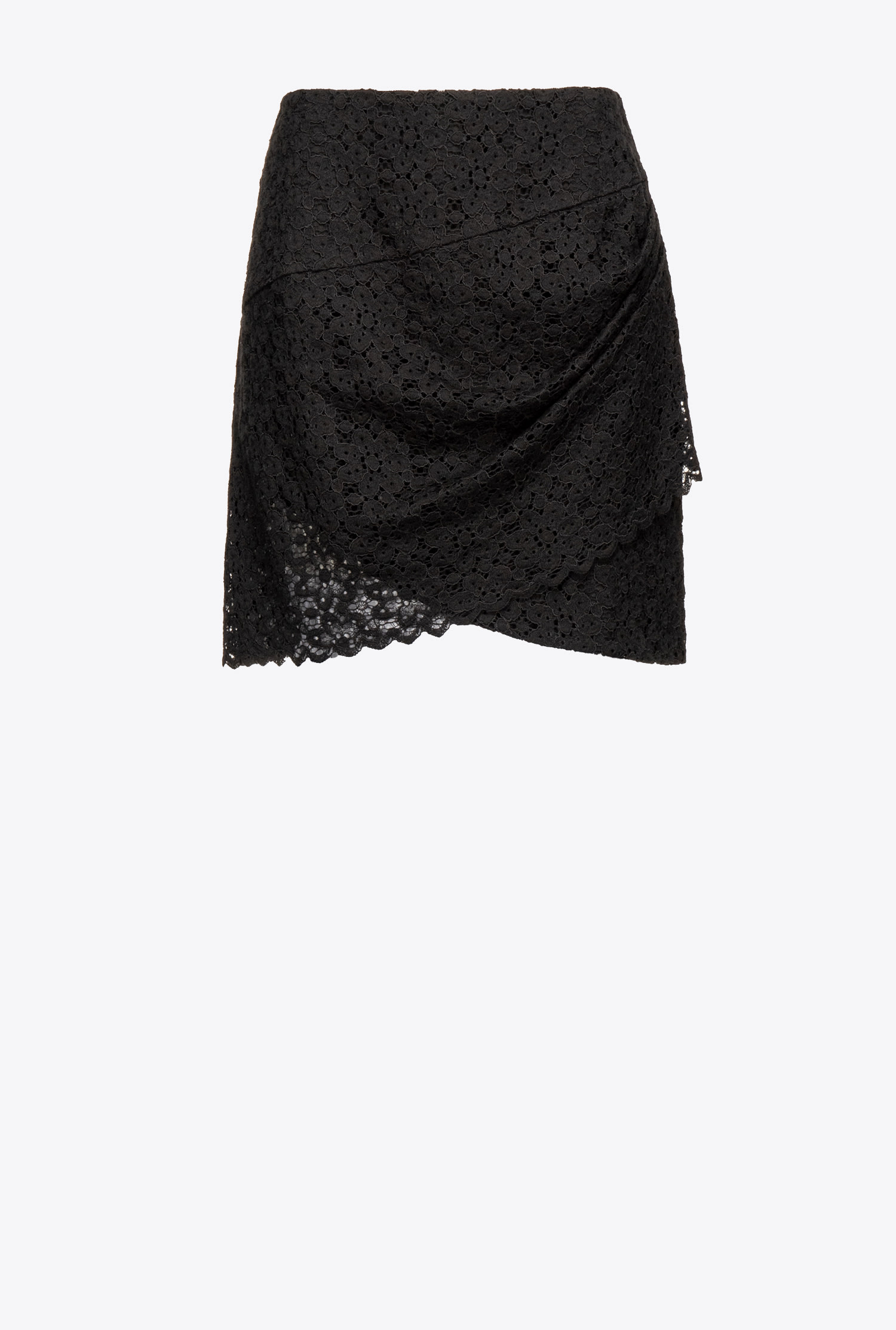 Floral lace mini skirt