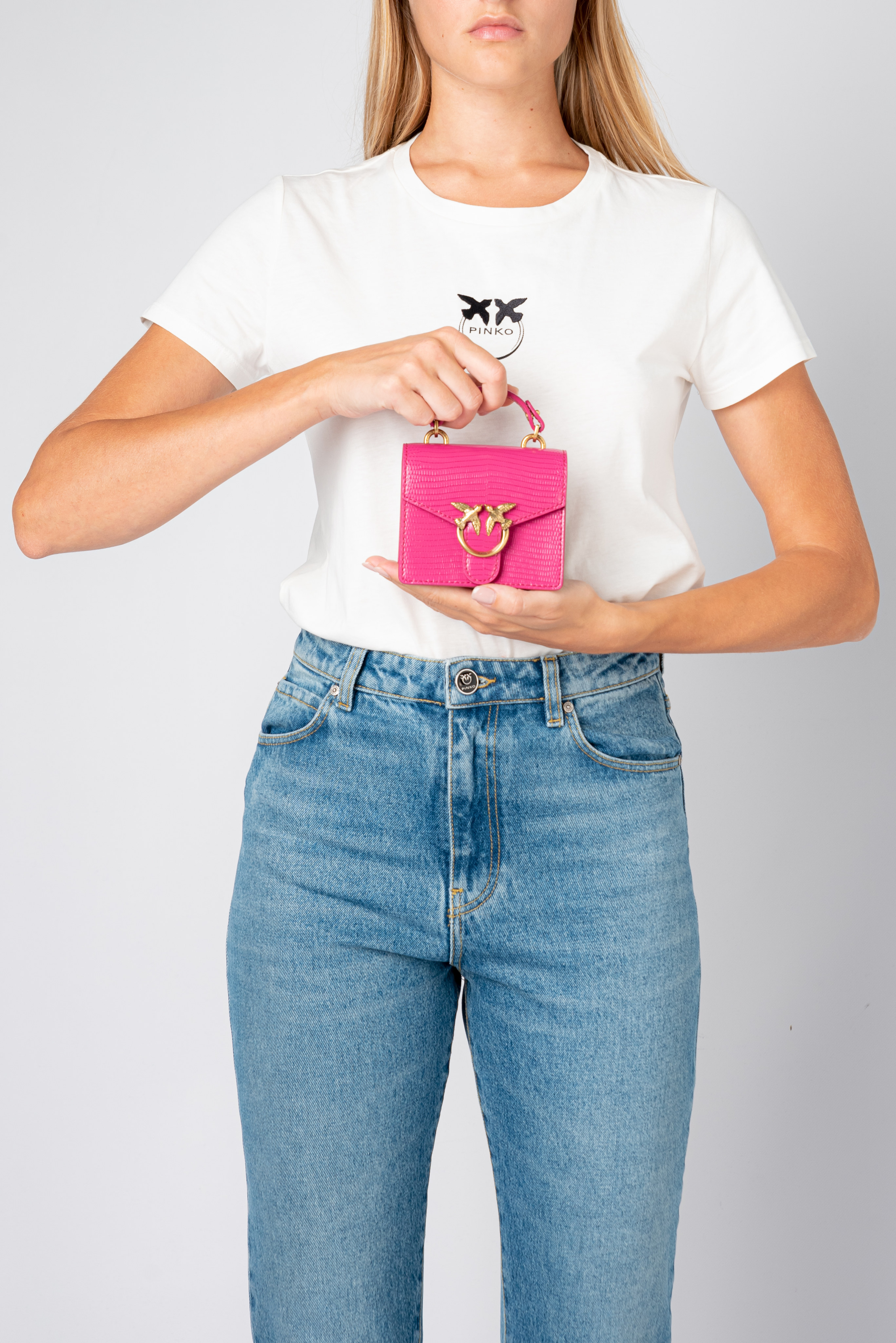 Micro Love Bag Top Handle Lizard