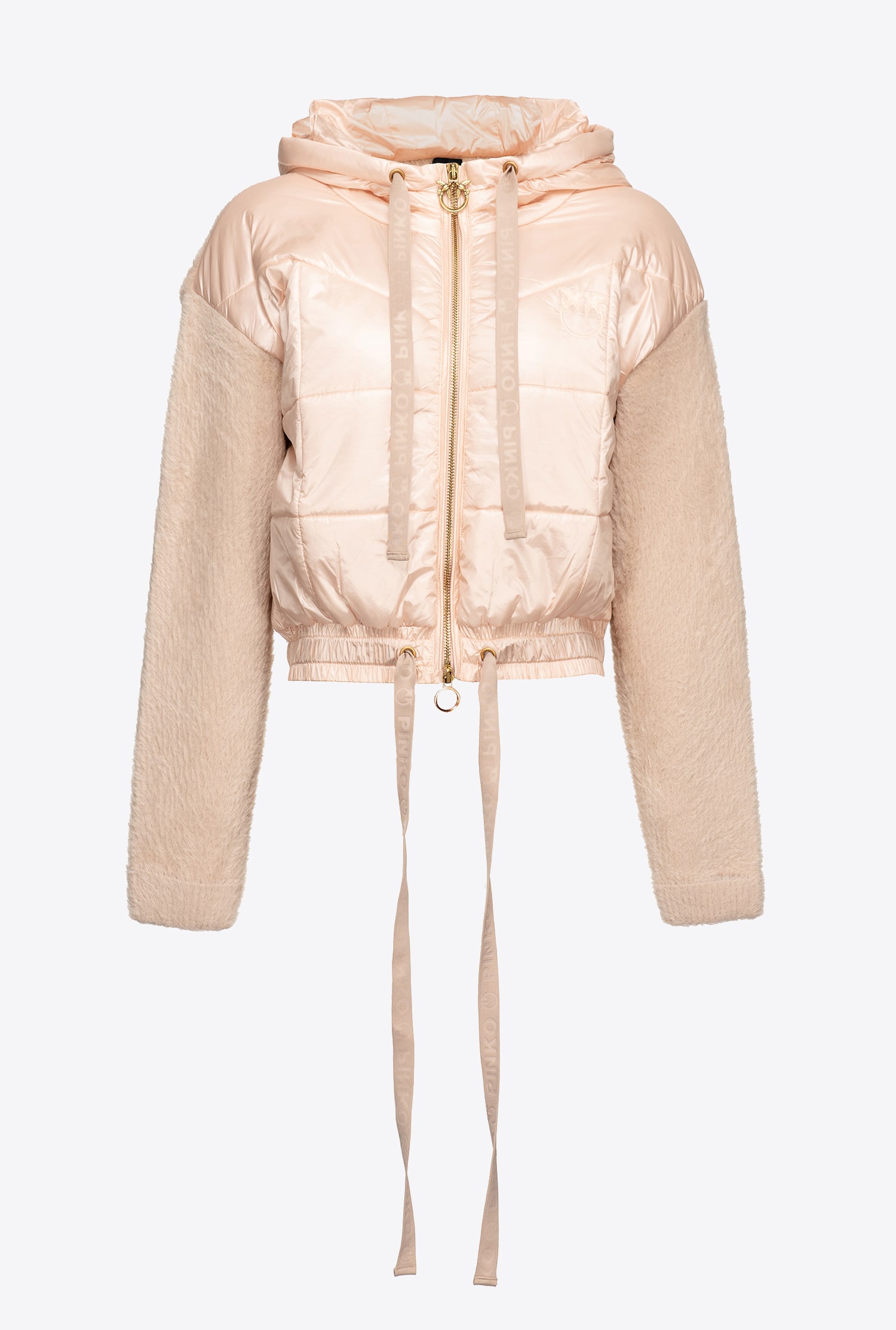 Jacket with faux fur sleeves