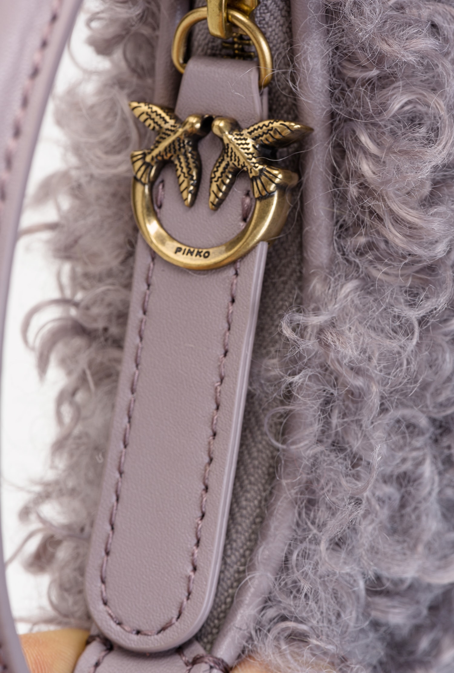 Micro Long Half Moon Bag Eco Sheepskin