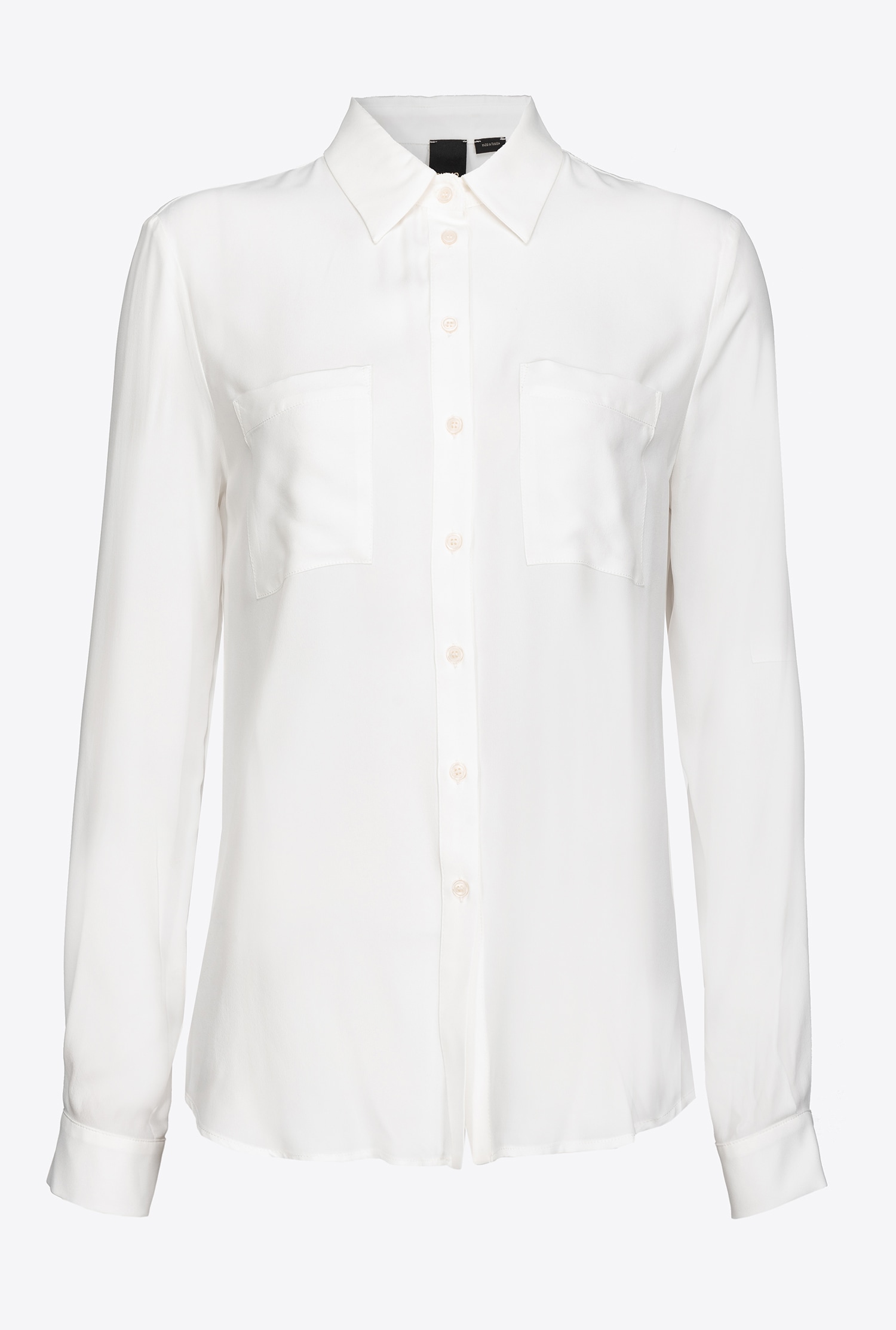 Silk-blend shirt with breast pocket