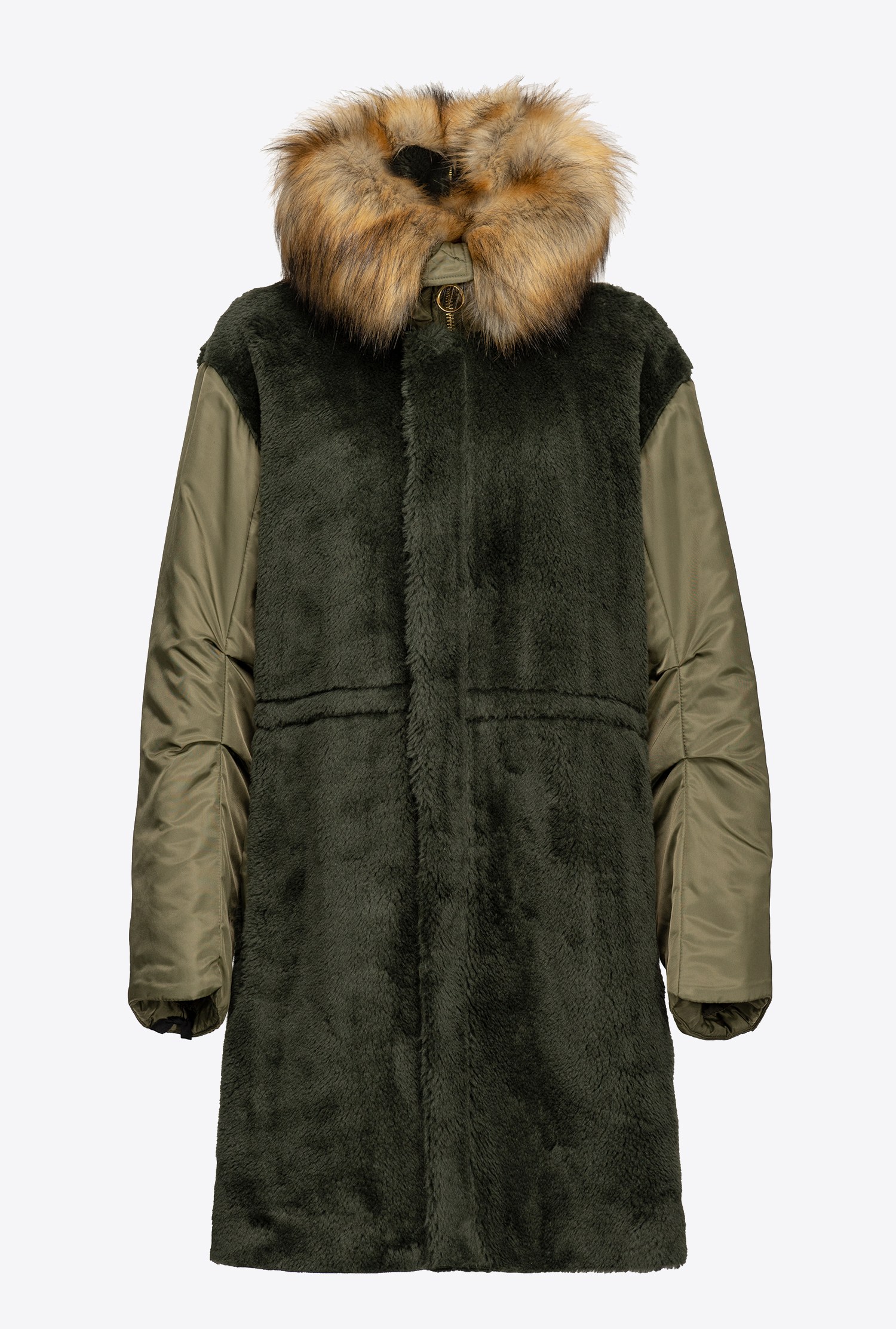 Fur-effect parka