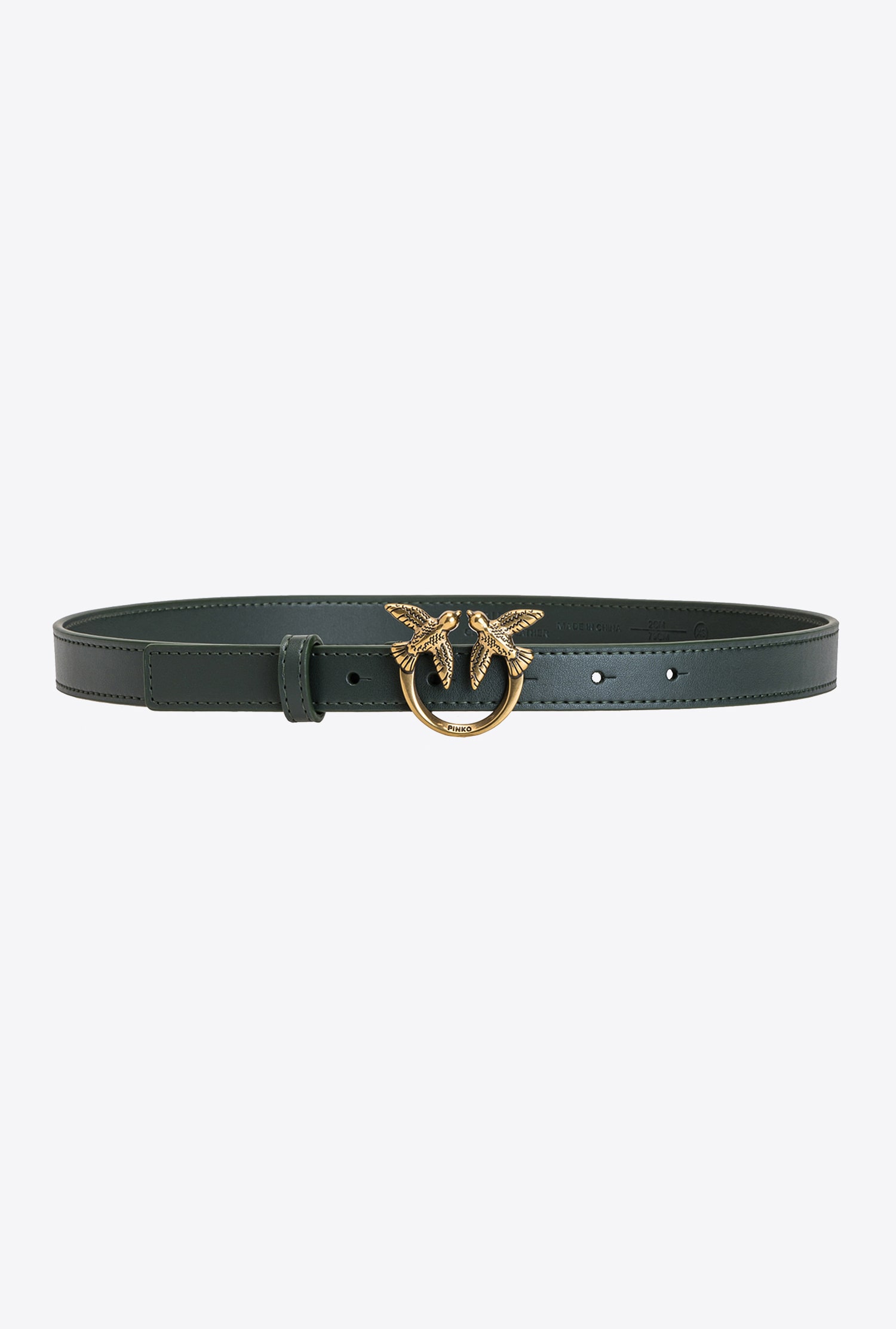 Love Birds thin leather belt