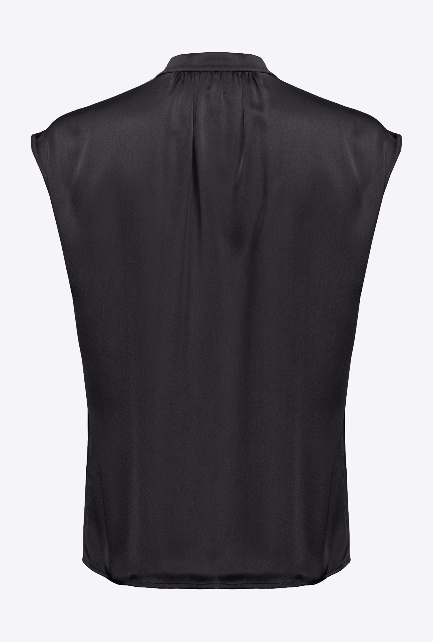 Sleeveless satin blouse