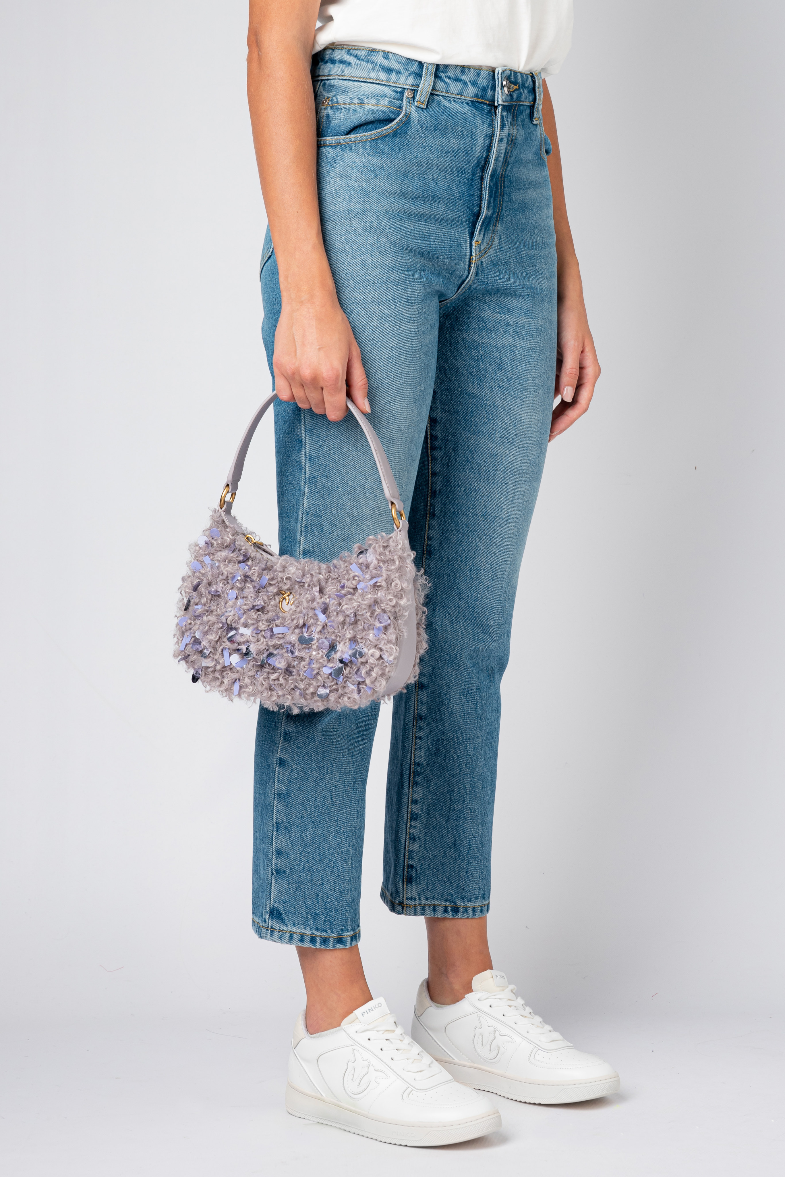 Mini Half Moon Bag Neon Curls