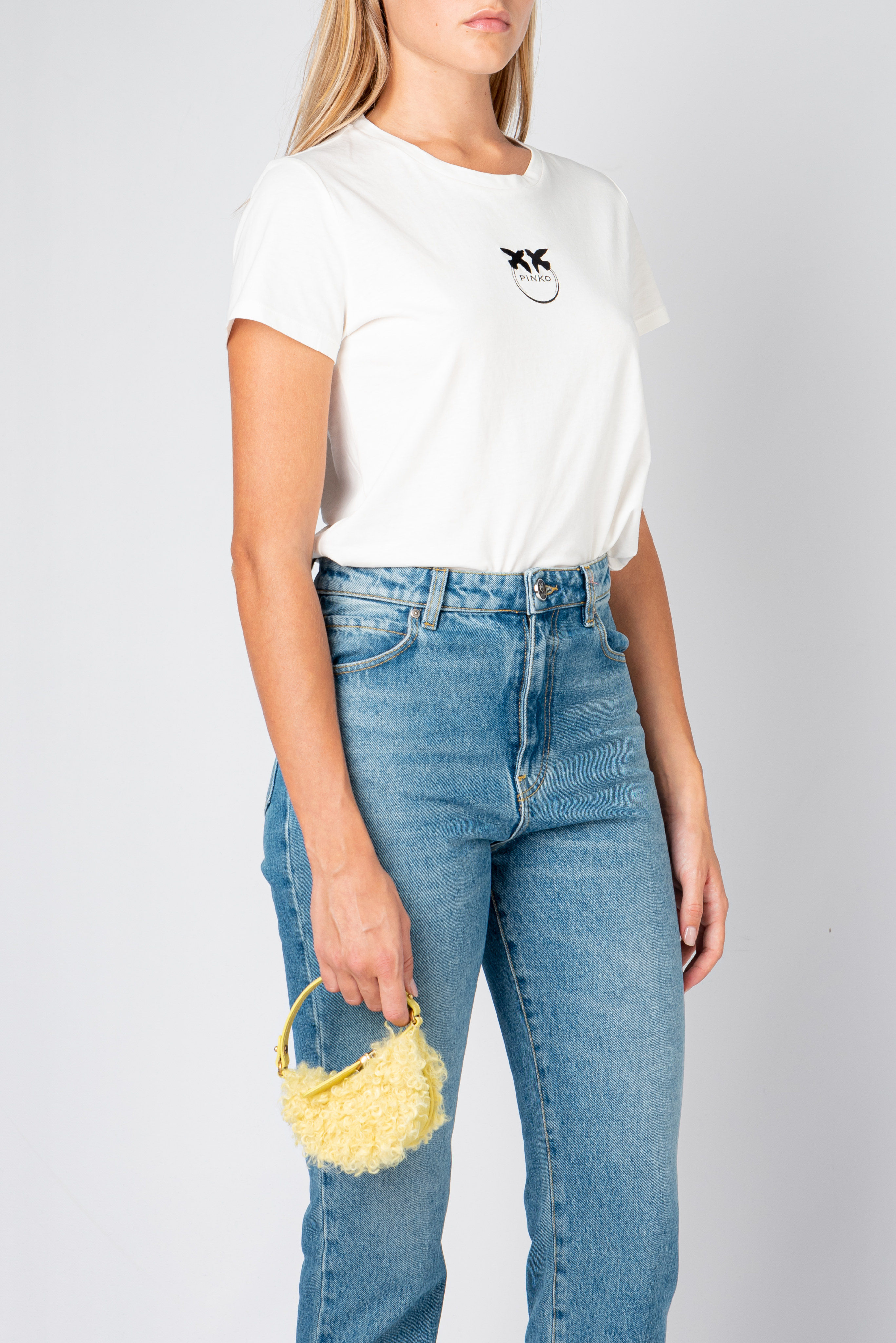 Micro Long Half Moon Bag Eco Sheepskin