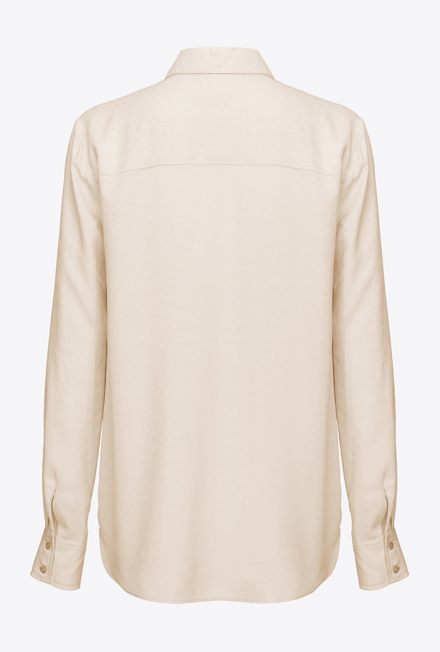 Silk-blend jacquard shirt with logo