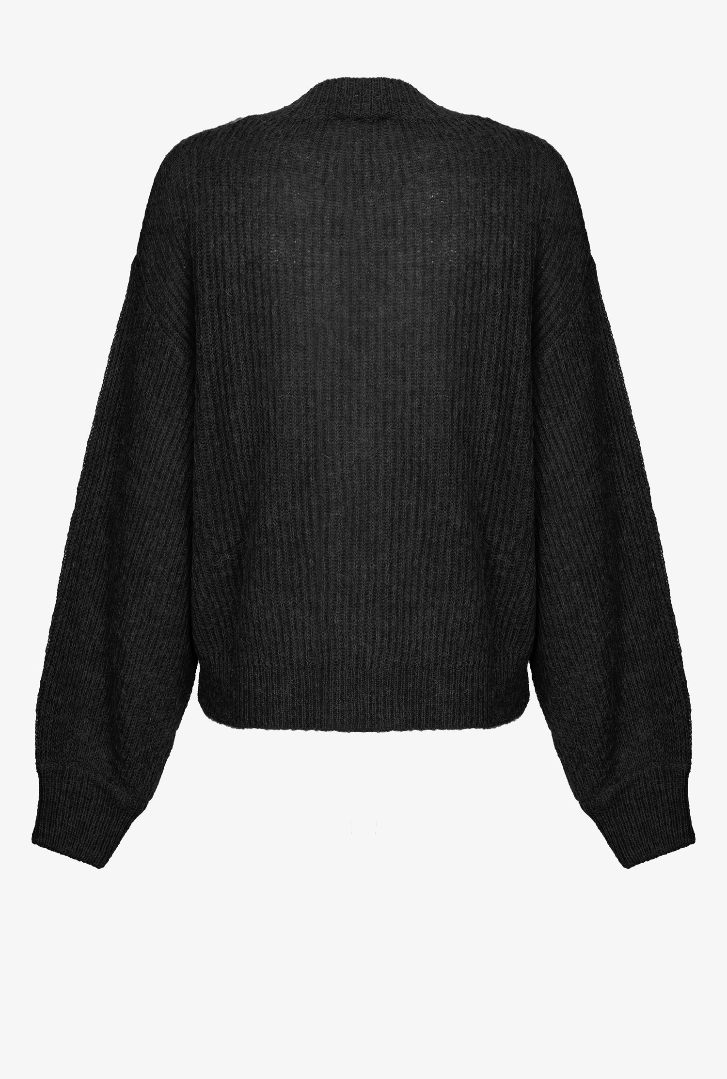 Cropped rib-knit cardigan