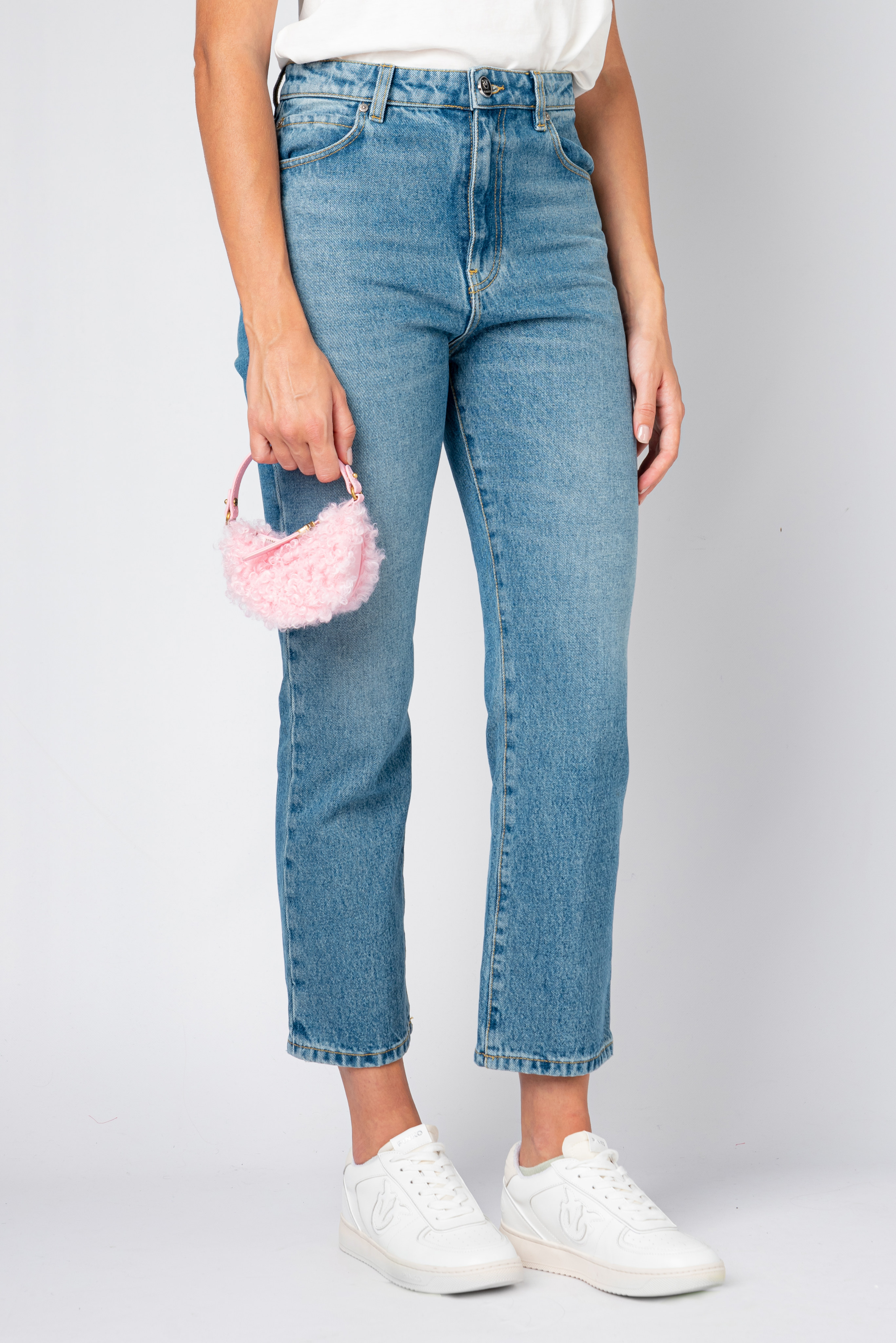 Micro Long Half Moon Bag Eco Sheepskin